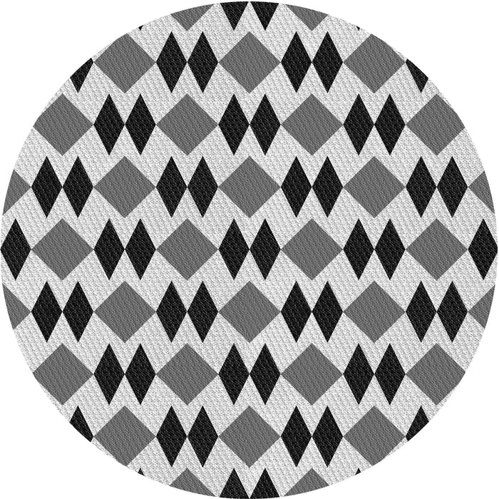 Square Patterned Light Gray Rug, pat1050gry