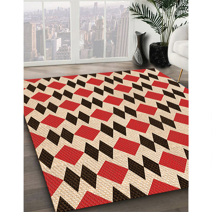 Machine Washable Transitional Crimson Red Rug in a Family Room, wshpat1050org