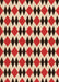 Patterned Crimson Red Rug, pat1050org