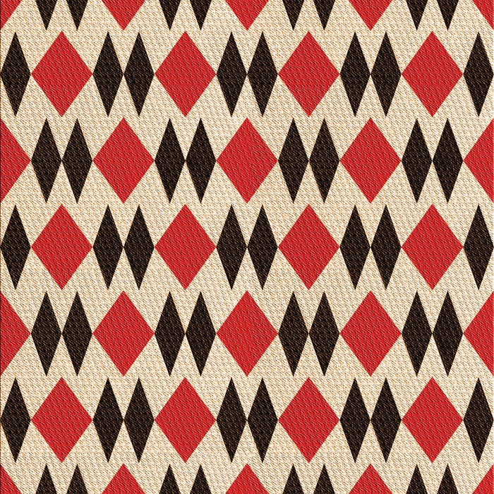 Patterned Crimson Red Rug, pat1050org
