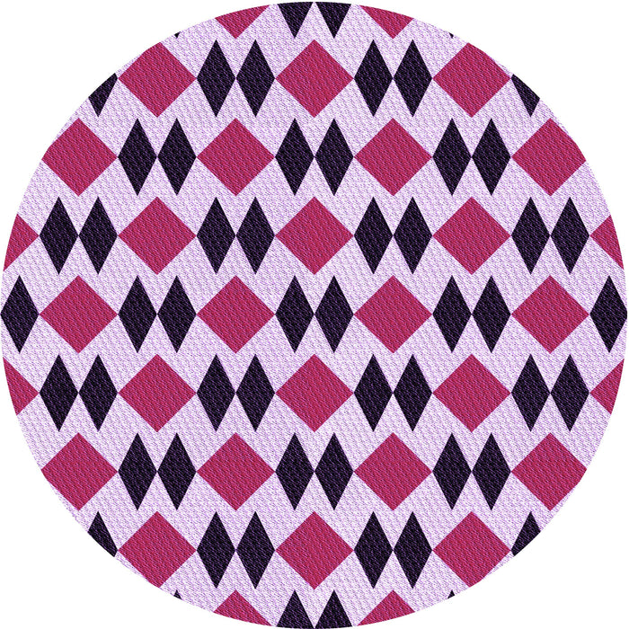 Square Patterned Blossom Pink Rug, pat1050pur