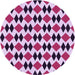 Square Patterned Blossom Pink Rug, pat1050pur
