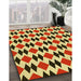 Machine Washable Transitional Saffron Red Rug in a Family Room, wshpat1050yw