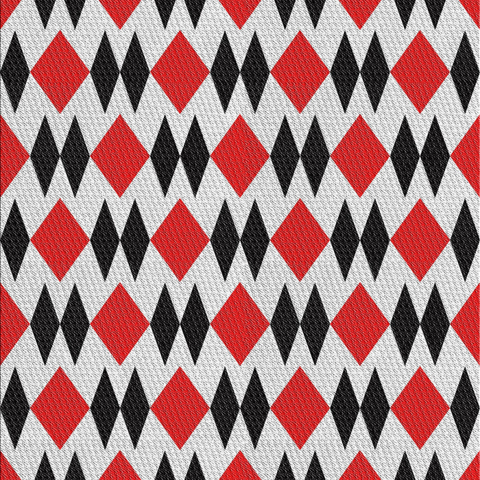 Patterned Saffron Red Novelty Rug, pat1050