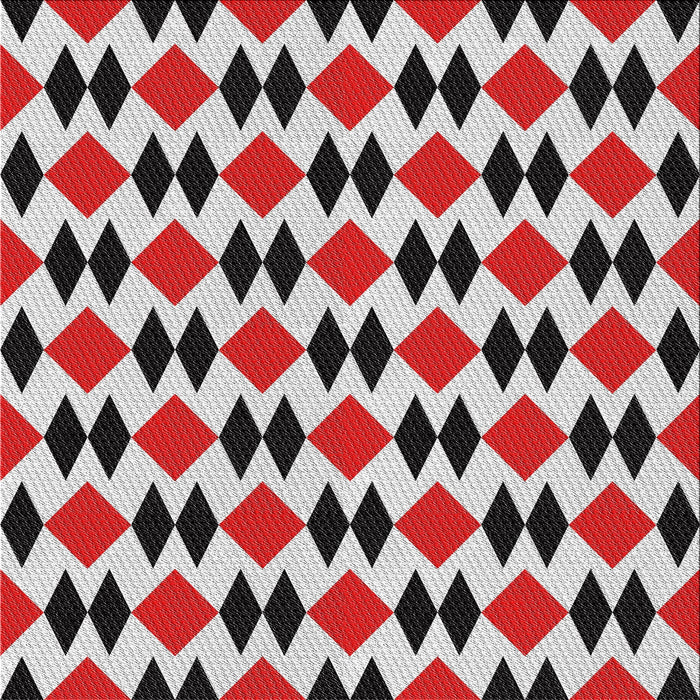 Square Patterned Saffron Red Novelty Rug, pat1050