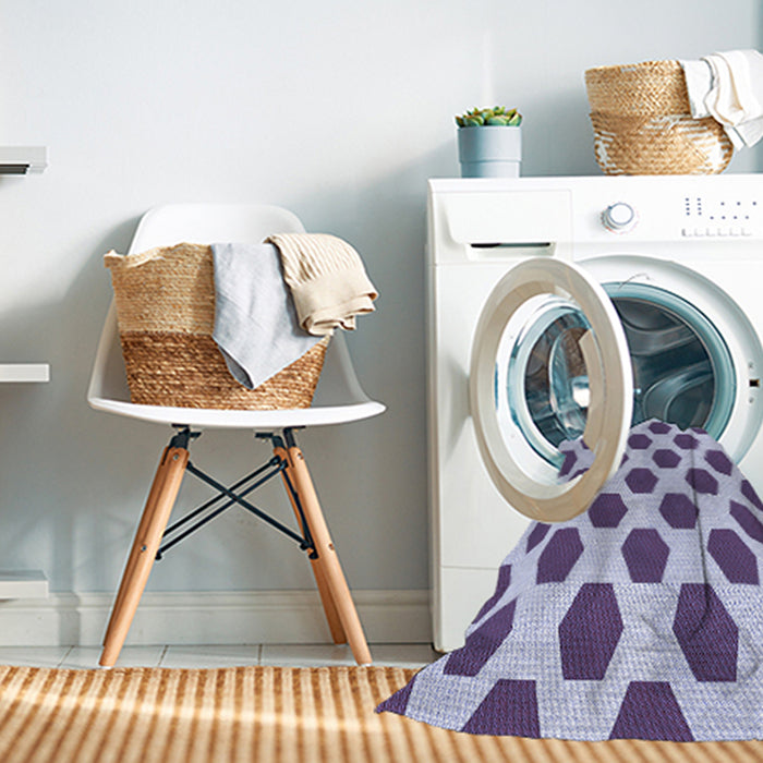 Machine Washable Transitional Bright Grape Purple Rug in a Washing Machine, wshpat1051blu