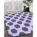 Patterned Bright Grape Purple Rug in Family Room, pat1051blu