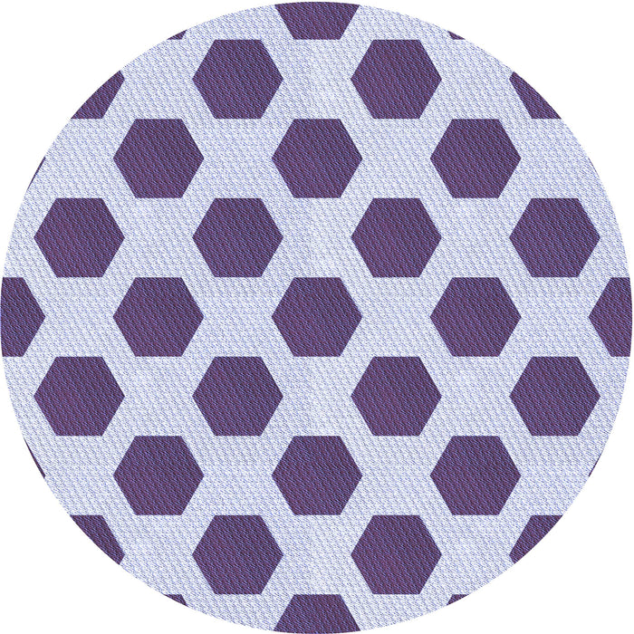 Square Patterned Bright Grape Purple Rug, pat1051blu