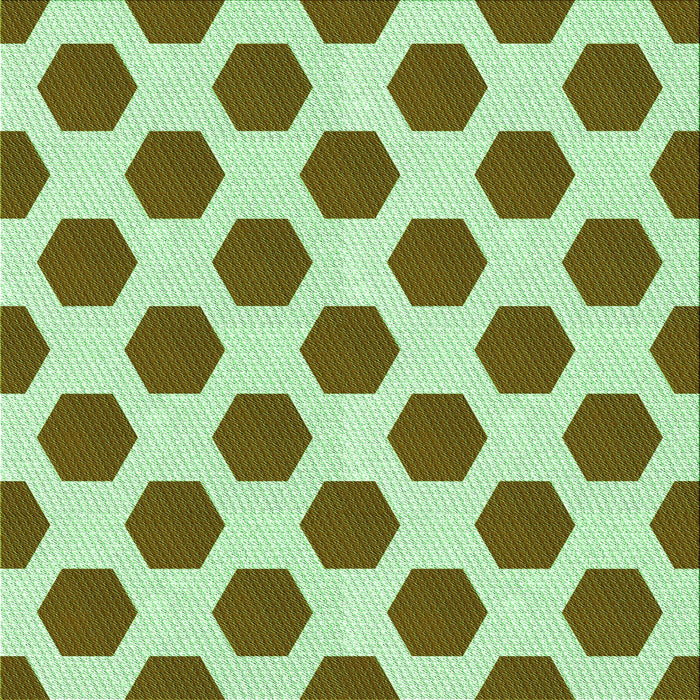 Round Patterned Oak Brown Rug, pat1051grn