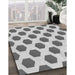 Machine Washable Transitional Smokey Gray Rug in a Family Room, wshpat1051gry