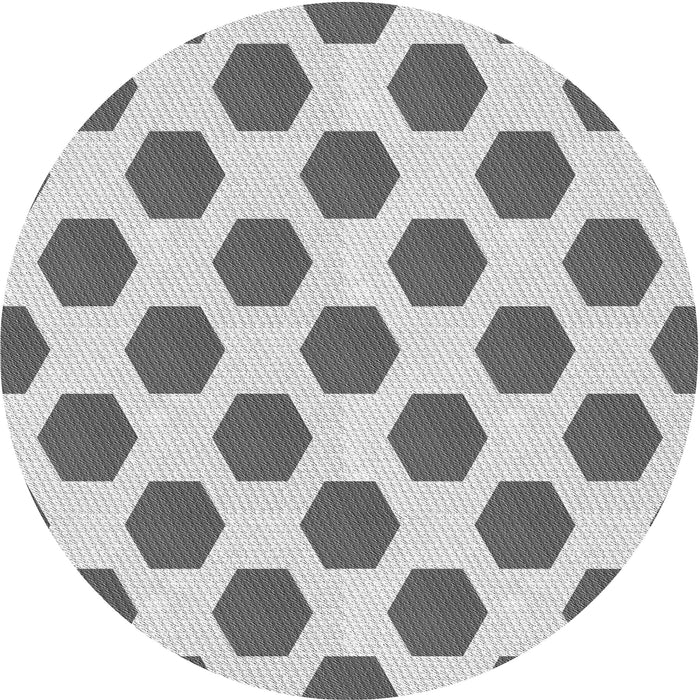 Square Patterned Smokey Gray Rug, pat1051gry