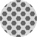 Square Patterned Smokey Gray Rug, pat1051gry