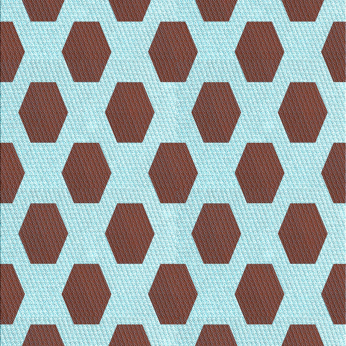 Machine Washable Transitional Blue Rug, wshpat1051lblu