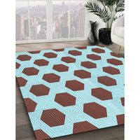 Patterned Blue Rug, pat1051lblu