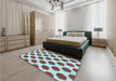 Patterned Blue Rug in a Bedroom, pat1051lblu