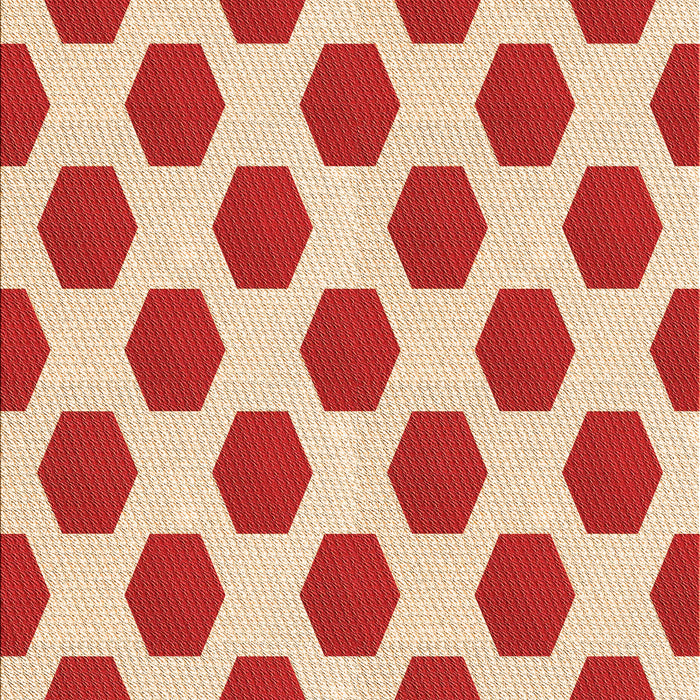 Patterned Deep Peach Orange Rug, pat1051org