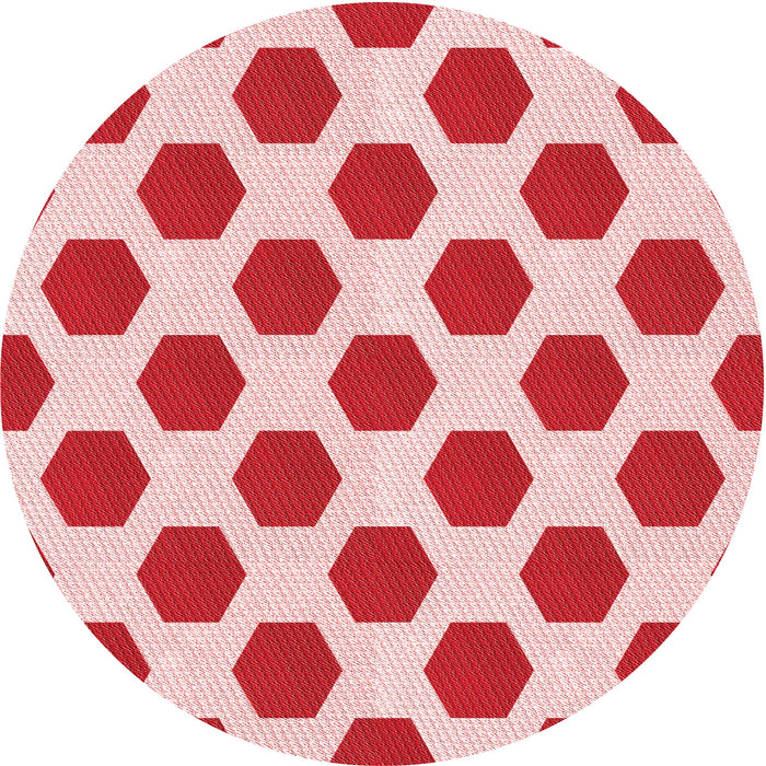 Square Patterned Red Rug, pat1051rd