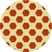 Square Patterned Scarlet Red Rug, pat1051yw