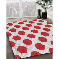 Patterned Platinum Gray Novelty Rug, pat1051