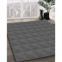 Patterned Black Rug, pat1052gry