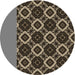 Square Machine Washable Transitional Brown Rug in a Living Room, wshpat1053brn