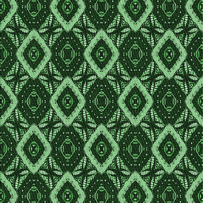 Patterned Black Rug, pat1053grn