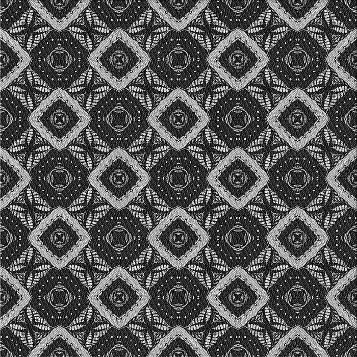 Round Patterned Midnight Gray Rug, pat1053gry