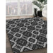 Patterned Midnight Gray Rug in Family Room, pat1053gry