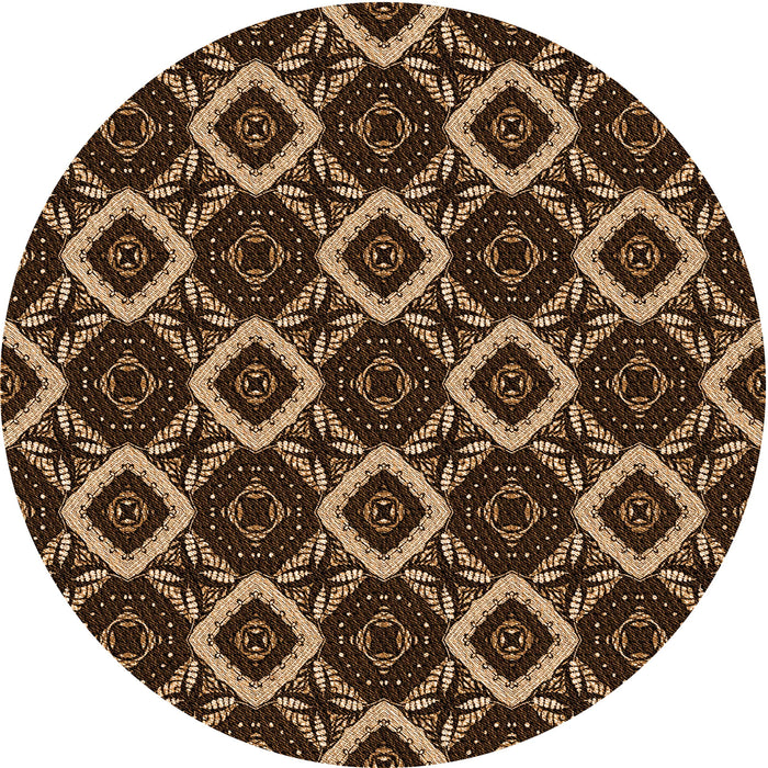 Square Machine Washable Transitional Peru Brown Rug in a Living Room, wshpat1053org