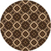 Square Machine Washable Transitional Peru Brown Rug in a Living Room, wshpat1053org