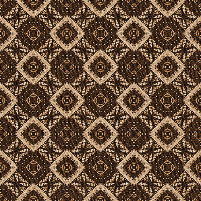 Round Machine Washable Transitional Peru Brown Rug, wshpat1053org