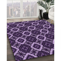 Patterned Lilac Purple Rug, pat1053pur