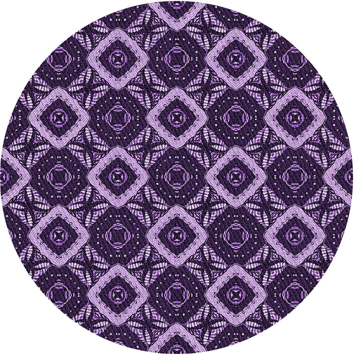 Square Machine Washable Transitional Lilac Purple Rug in a Living Room, wshpat1053pur