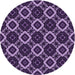 Square Machine Washable Transitional Lilac Purple Rug in a Living Room, wshpat1053pur