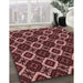 Patterned Red Red Rug in Family Room, pat1053rd