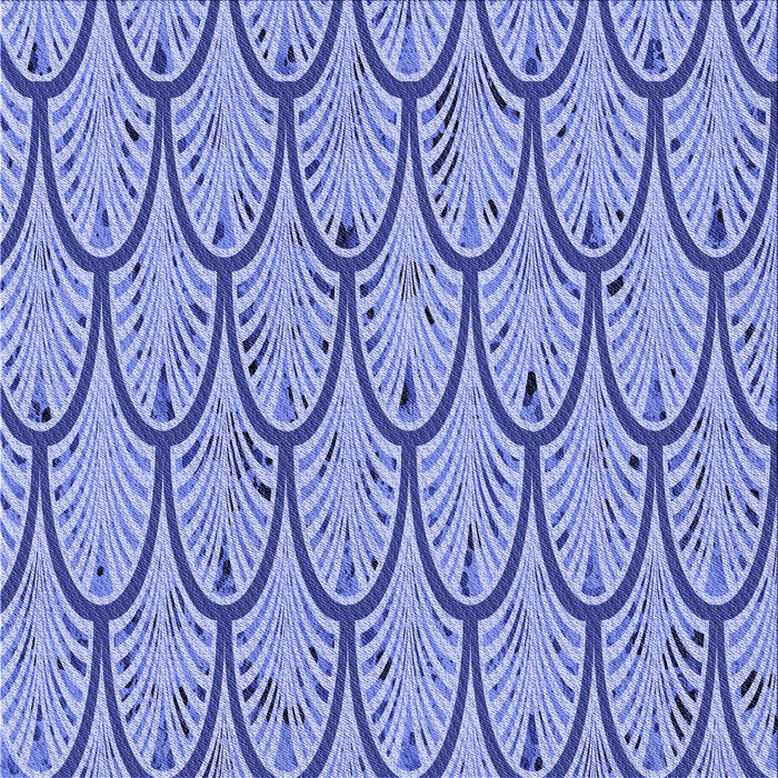 Round Machine Washable Transitional Jeans Blue Rug, wshpat1054blu