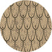 Square Patterned Oak Brown Rug, pat1054brn