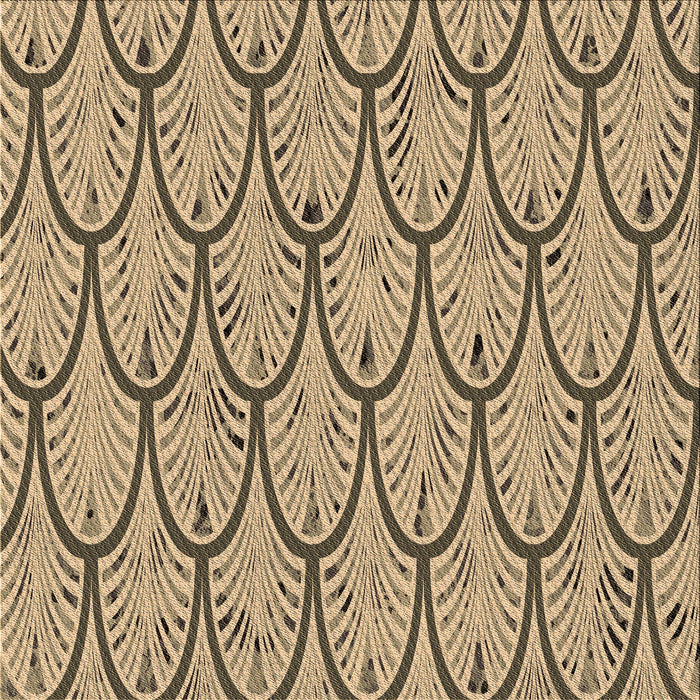 Round Machine Washable Transitional Oak Brown Rug, wshpat1054brn