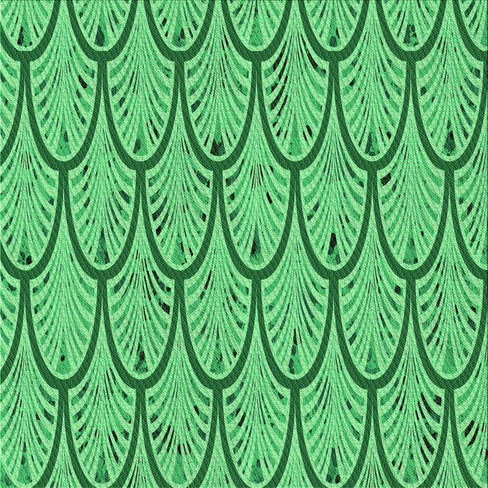 Round Patterned Lime Mint Green Rug, pat1054grn