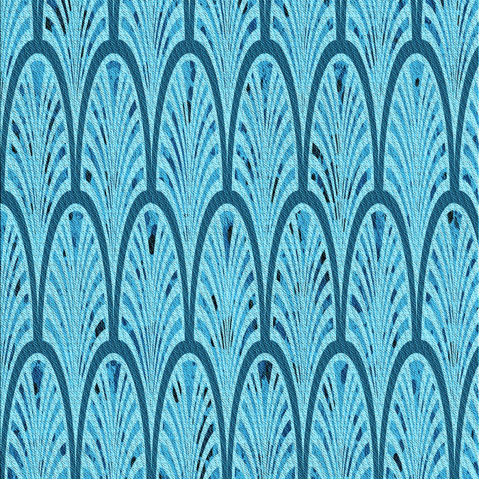 Patterned Bright Navy Blue Rug, pat1054lblu
