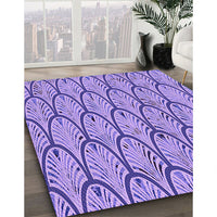 Patterned Mauve Purple Rug, pat1054pur