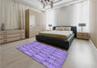 Patterned Mauve Purple Rug in a Bedroom, pat1054pur