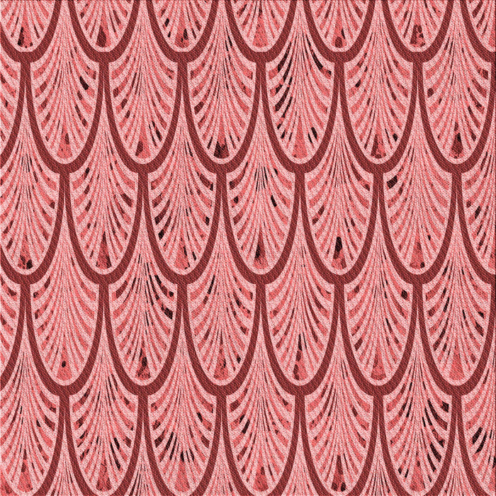 Round Patterned Pastel Pink Rug, pat1054rd