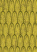 Patterned Dark Yellow Green Rug, pat1054yw