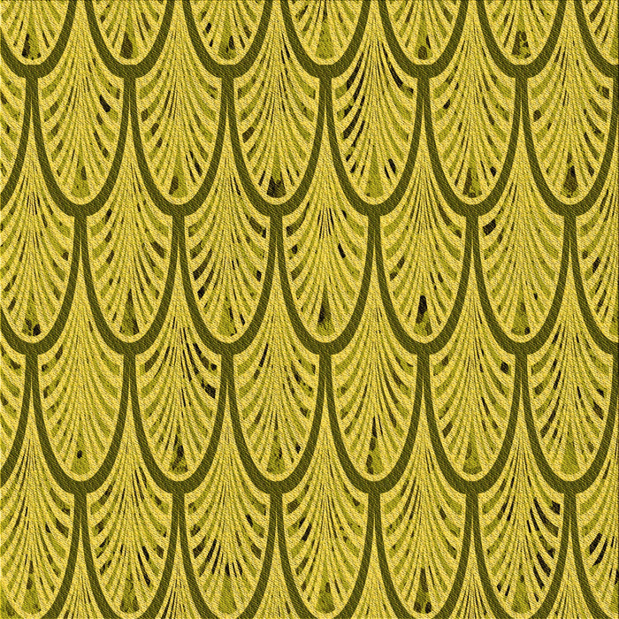 Round Machine Washable Transitional Dark Yellow Green Rug, wshpat1054yw