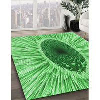 Patterned Green Rug, pat1055grn