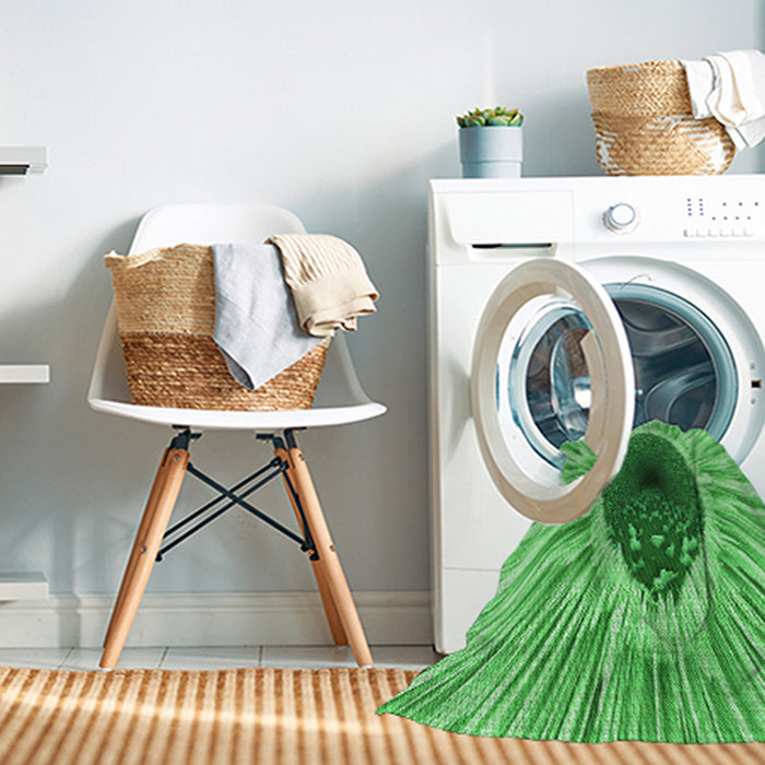 Machine Washable Transitional Green Rug in a Washing Machine, wshpat1055grn
