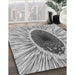 Machine Washable Transitional Platinum Silver Gray Rug in a Family Room, wshpat1055gry