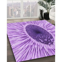 Patterned Pastel Purple Pink Rug, pat1055pur