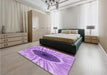 Patterned Pastel Purple Pink Rug in a Bedroom, pat1055pur